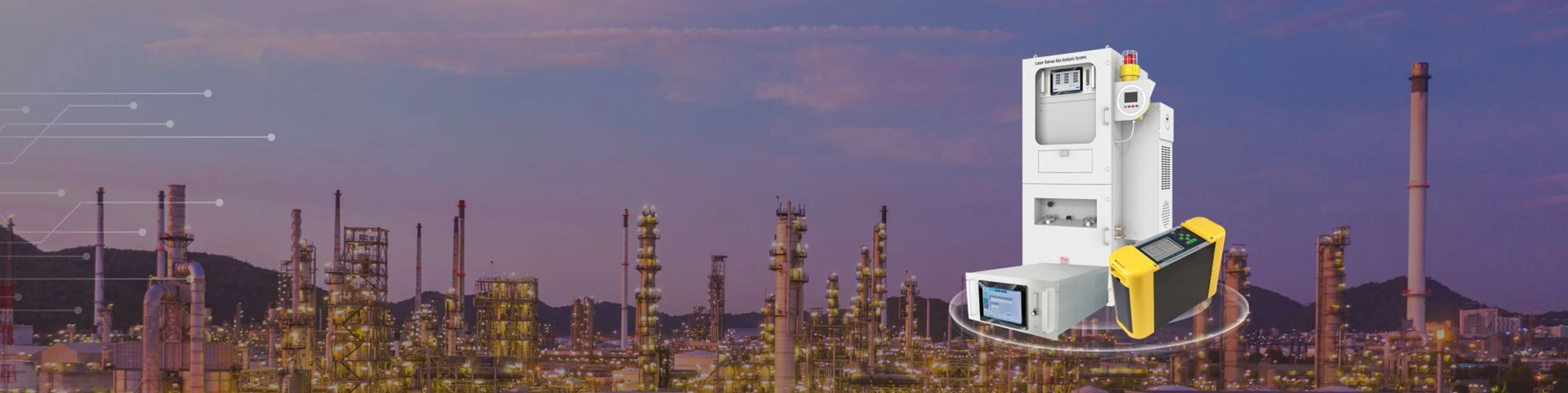 Sistema de análisis de composición de gas industrial