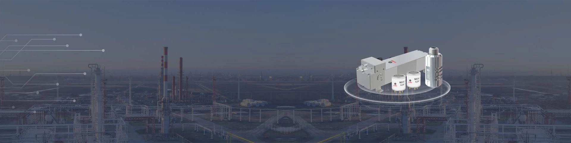 Solución óptica del sensor de gas metano